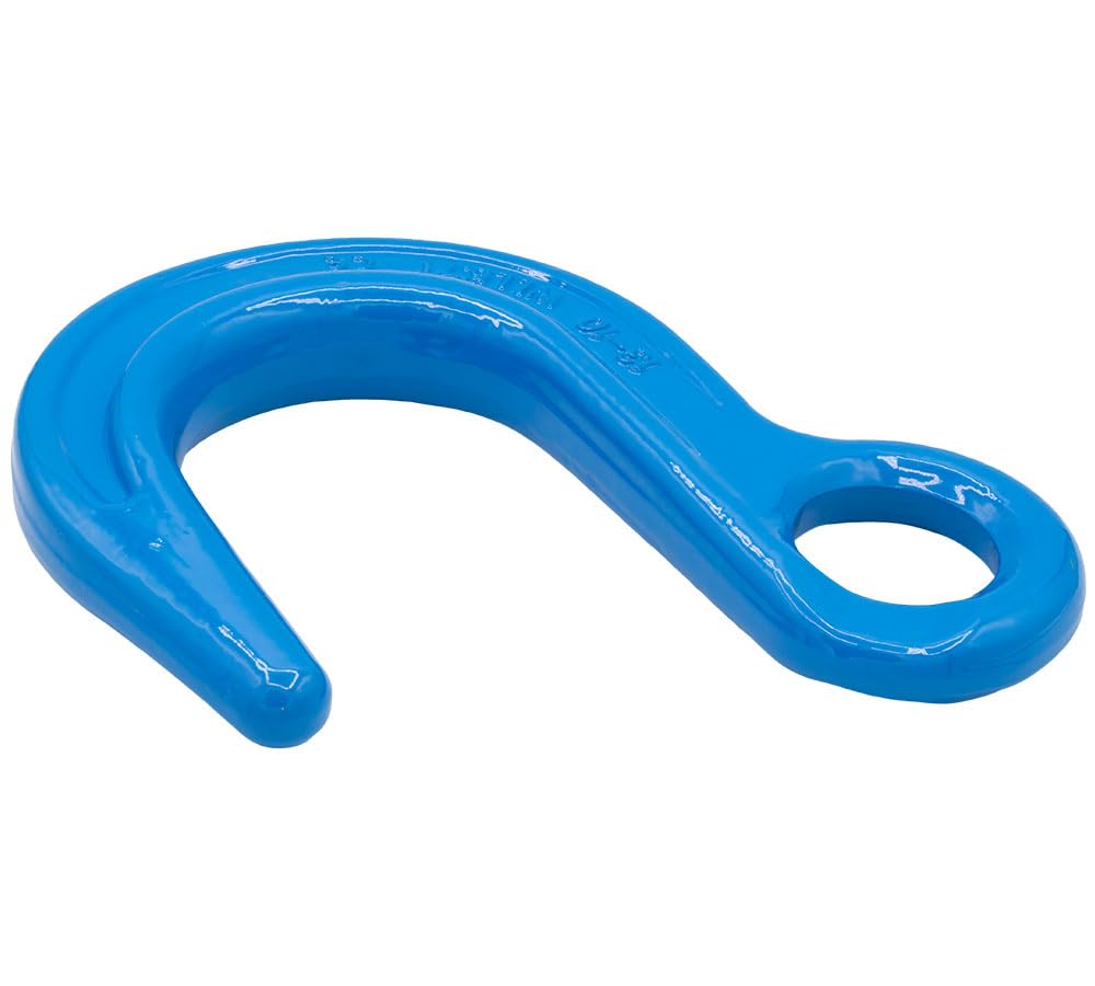Mytee Products 2 Pack 1/2" G100 Eye Foundry Hook for Lifting & Rigging | 15,000 LBS WLL | 60,000 LBS Break Strength | Fits G100 1/2" Chains Wire Ropes Slings | Blue Alloy Steel