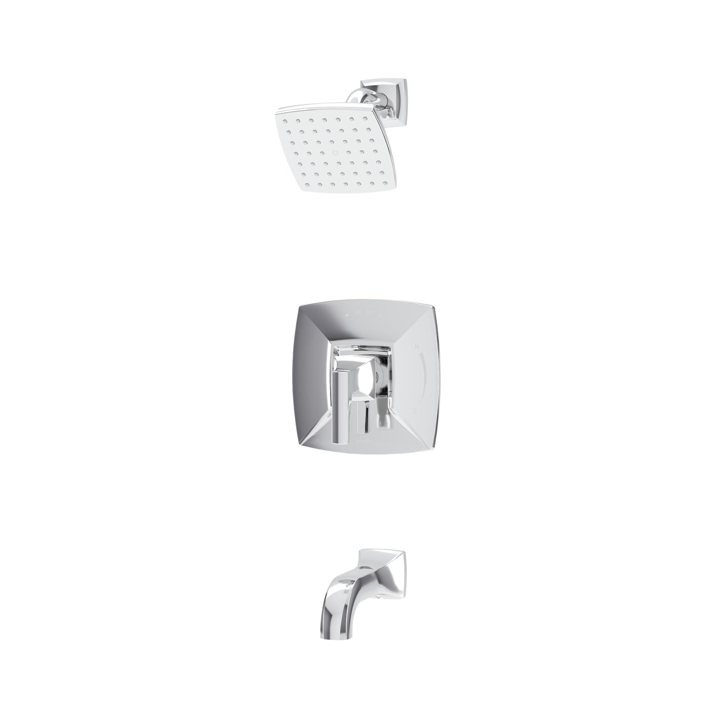 Symmons Oak HydroMersion Single Handle Tub and Shower Faucet Trim Kit with Volume Control in Polished Chrome - S569215TRM