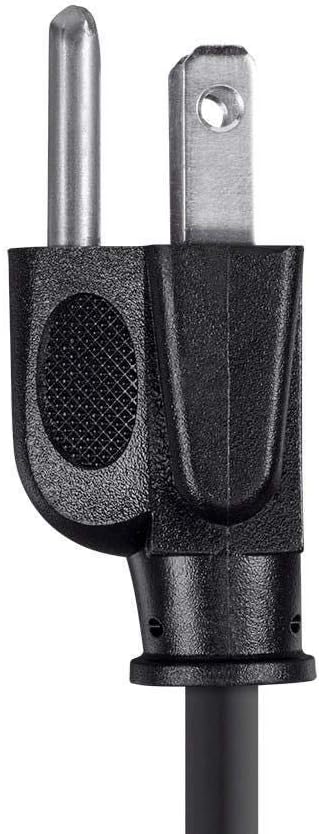 Monoprice 5-15P 60320 C13, 18AWG, 10A/1250W, 125V, 3-Prong, 2ft, Power Cord - NEMA to IEC Black