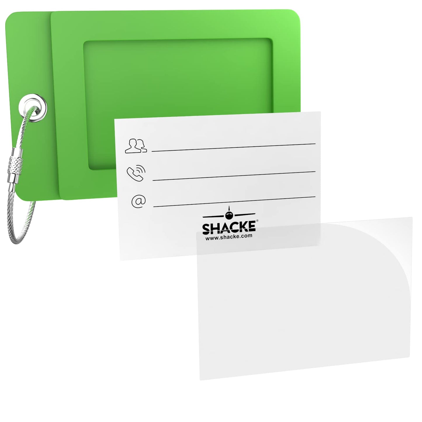 Shacke Luggage Tag Initial – Fully Bendable Tag w/Stainless Steel Loop (Letter J)