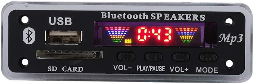 ASHATA MP3 5V/12V 5.0 MP3/WMA/WAV/FLAC/APE, Audio Decoder Board, DC Bluetooth Audio Decoder Module Support Colors
