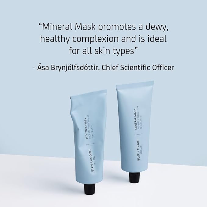 Blue Lagoon Hydrating Overnight Mineral Face Mask, Lightweight Gel Mask For Intense Hydration & Boosts Skin?™s Moisture Level, Use for Overnight Hydration Treatment, 2.5 oz