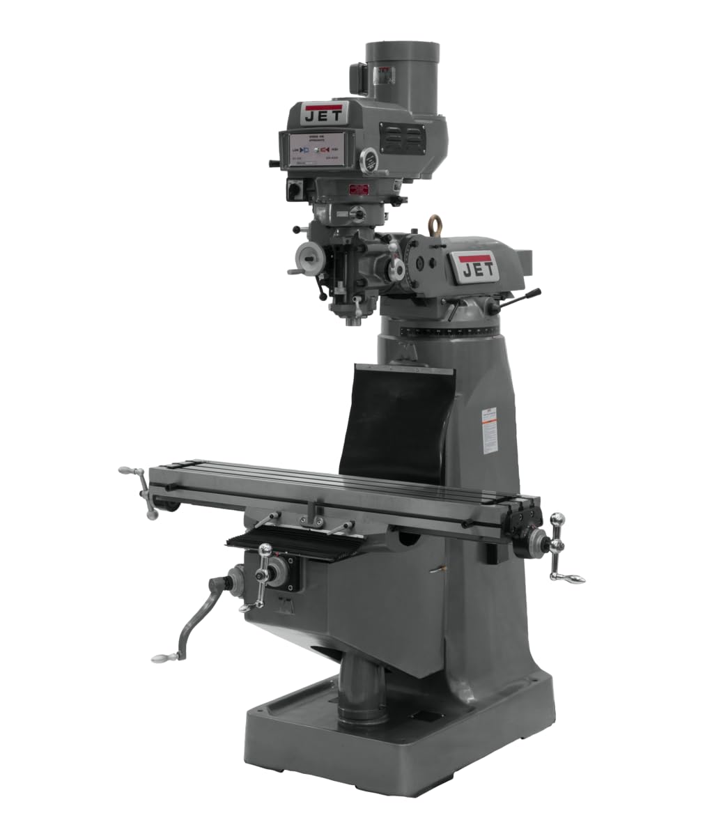 JET Variable-Speed Vertical Mill, 3-Axis ACU-RITE 203 DRO (Quill), 230/460V 3Ph (Model JTM-4VS)