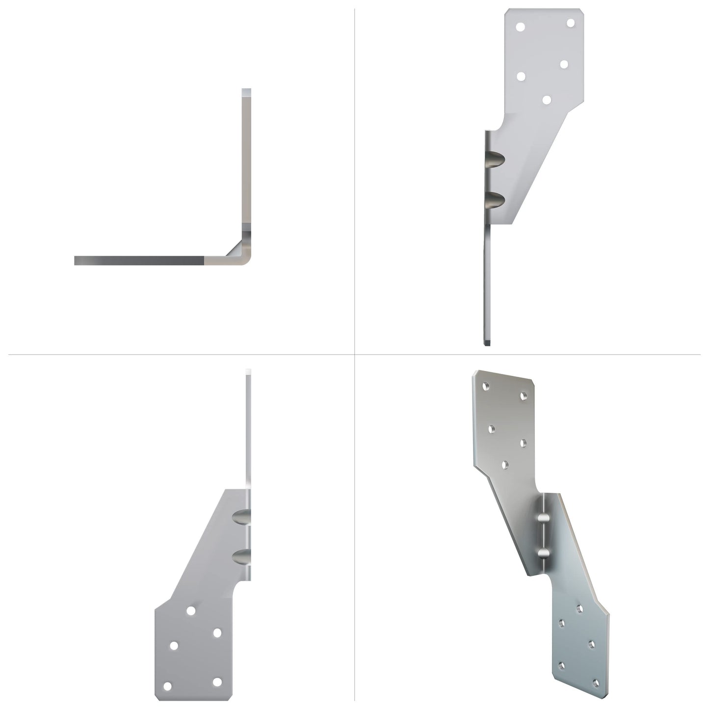Hurricane Straps H2.5A Right Tie Heavy Duty Galvanized Hurricane Tie 25ct Hurricane Straps Widely Applicable Rafter Ties can Realize Double Reinforcement or Fits for Left-Hander(25pcs)