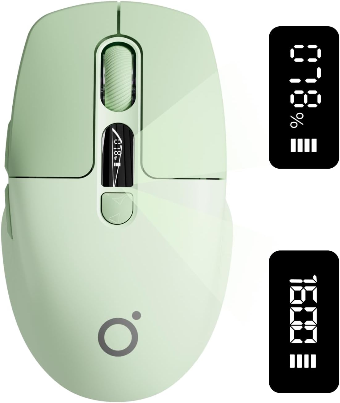 SEUNKWANG Q1 2.4G 1600 6 EWEADN Wireless Bluetooth Mouse, BT & Computer Mouse with Battery & DPI LED Screen Display