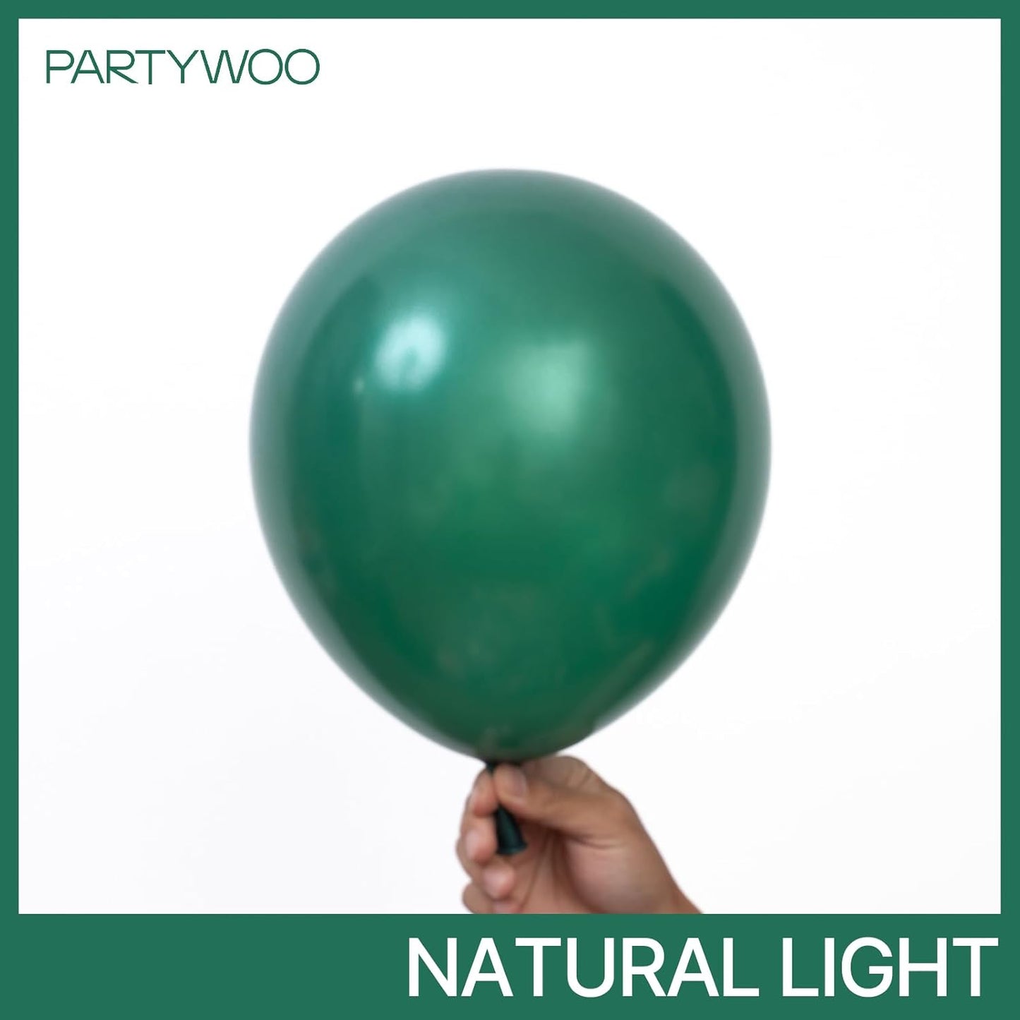 PartyWoo Pearl Dark Green Balloons - 140-Piece Jungle Dinosaur Theme Kit | 5-12 Inch Sizes