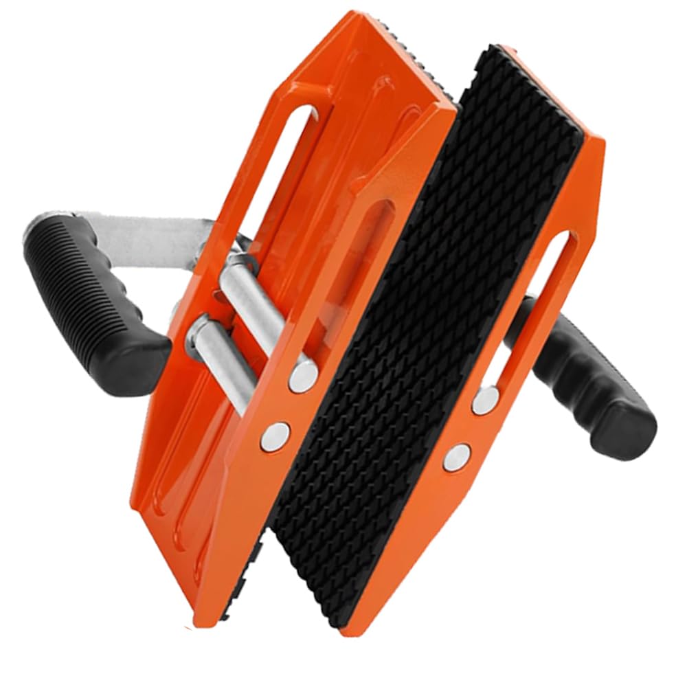 2-Pack Heavy Duty Granite Lifting Clamps - 800 lbs Load Capacity, Double-Handed Stone Panel Lifters with Rubber-Lined Jaws for Safe Handling of Marble, Glass, Plywood, Slabs & Countertops