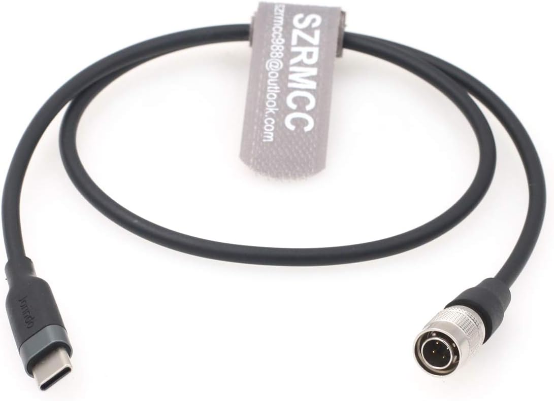 SZRMCC 4 F4 F8 688 644 633 USB C Type-C to Hirose pin Male PD Trigger Power Cable for Zoom Sound Devices (Stright USB