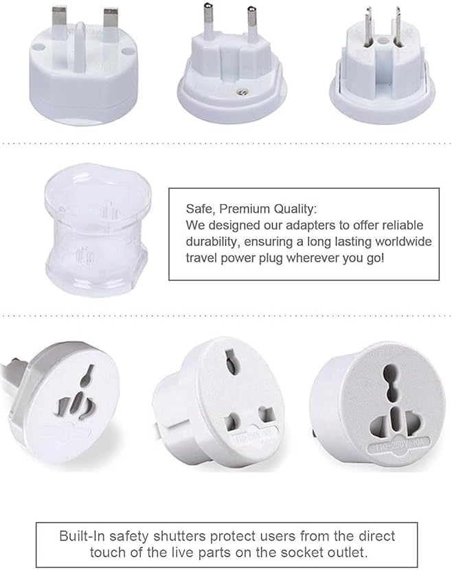 ZIGMA MOBILES 150+ Countries, Universal Travel Power Adapter, International Plug Converter for All-in-One for Europe