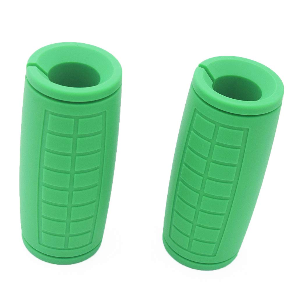 yuhqc Weight Bar Grips Fit Standard Barbell, Dumbell Handles, Thick Bar Training Adapter for Weightlifting & Cable Attachments Fitness Training Rope Grips for Body Arm Forearm Builder Strength(Green)