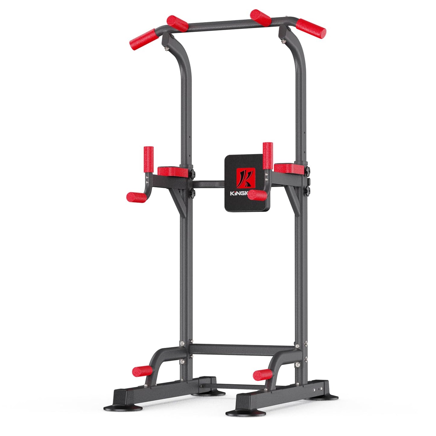 K KiNGKANG Power Tower Pull Up Bar Station, Load 450 lbs with 6-Height Adjustment Workout Dip Station for Home Gym Fitness Equipment