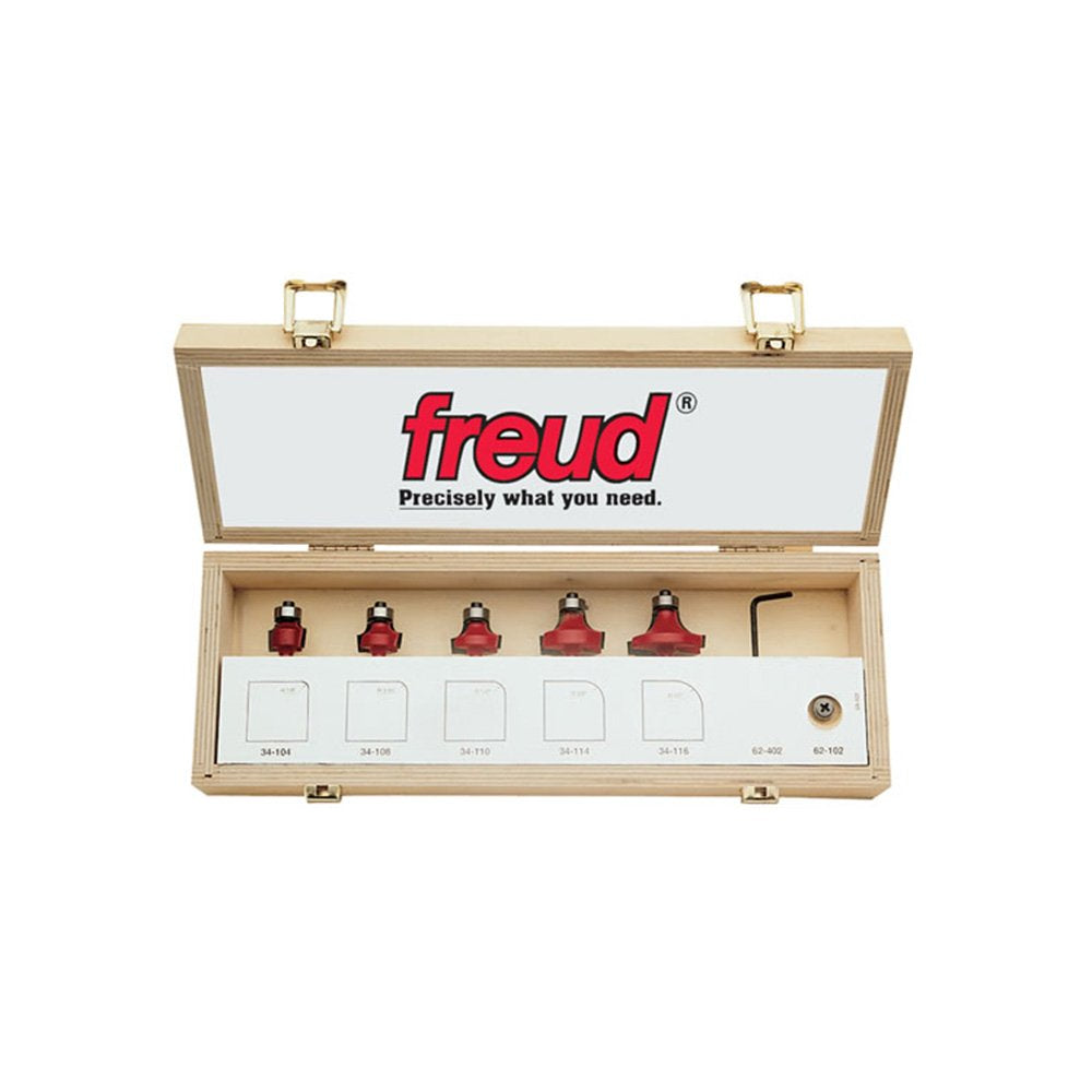 Freud 89-102: 5 Piece Round Over/Beading Bit Set (1/4" Shank)