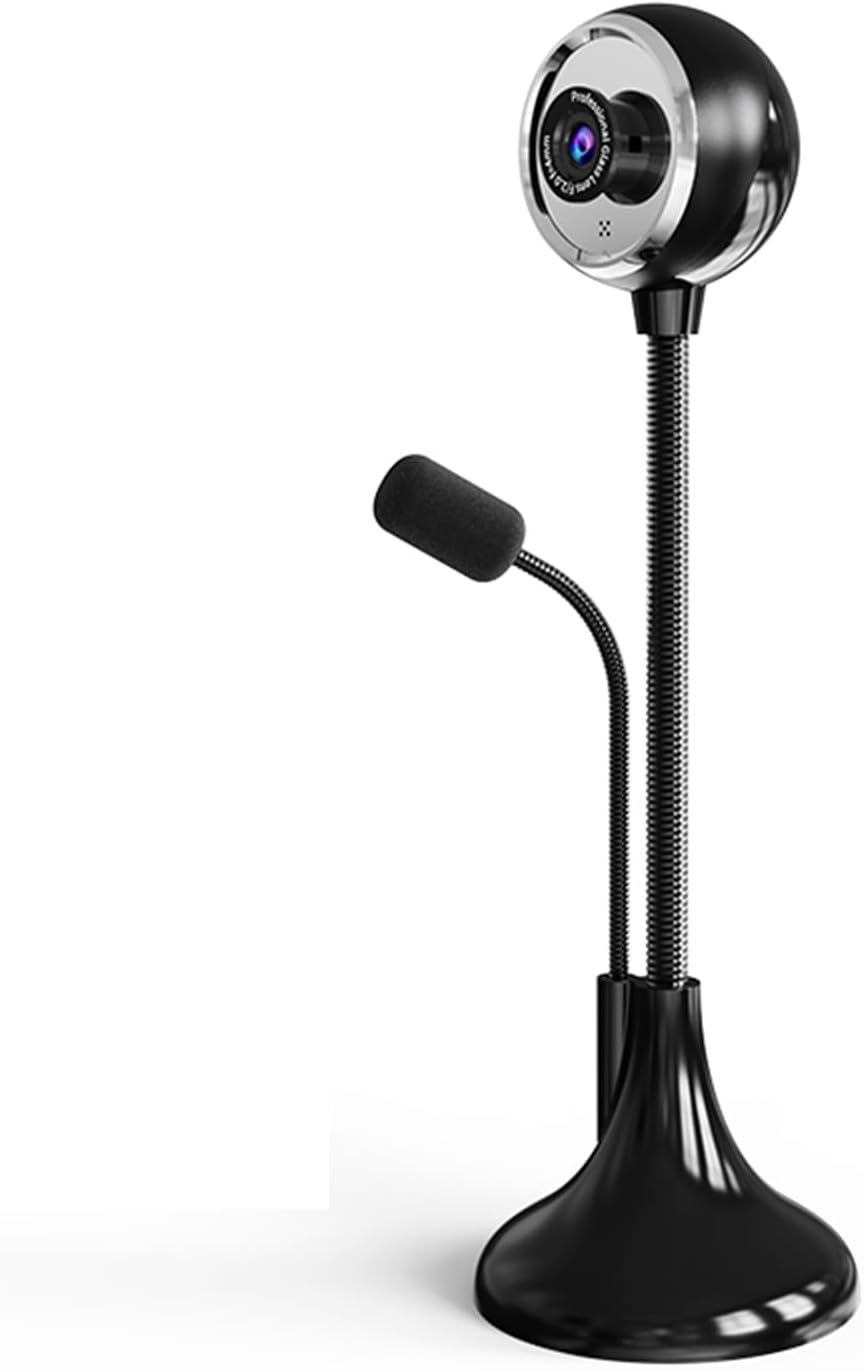 Swokely 1080P(2K) 30hz 360 USB Desktop Stand-Up Camera, HD Streaming Webcam with Mic, Rotation Portable Camera