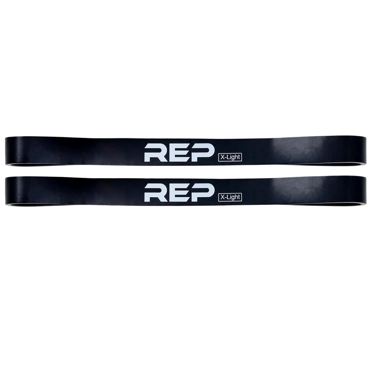 REP Fitness Short Resistance Bands for Strength and Conditioning. Black X-Light Band Pair. 25-65lbs Resistance, 12" Length, 0.85” Wide