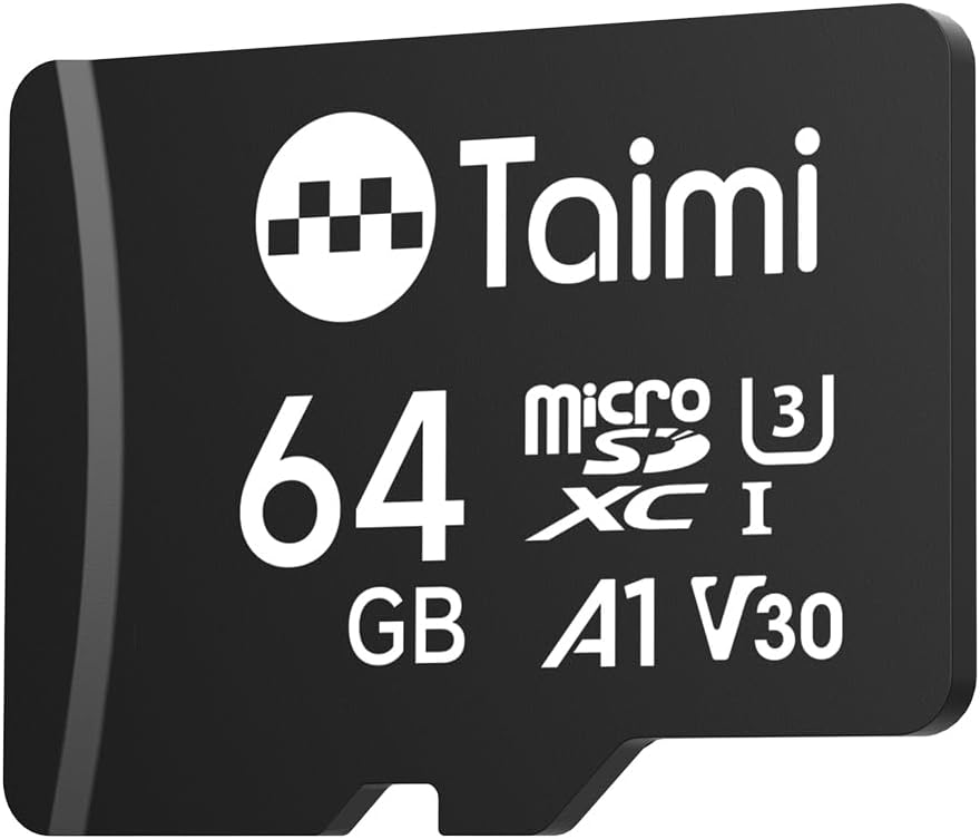 TAIMI Card,A1,U3,V30,UHS-I,Microsd 90MB/s (64GB) Micro SD Card,Tf Memory Card,Read Speed Up