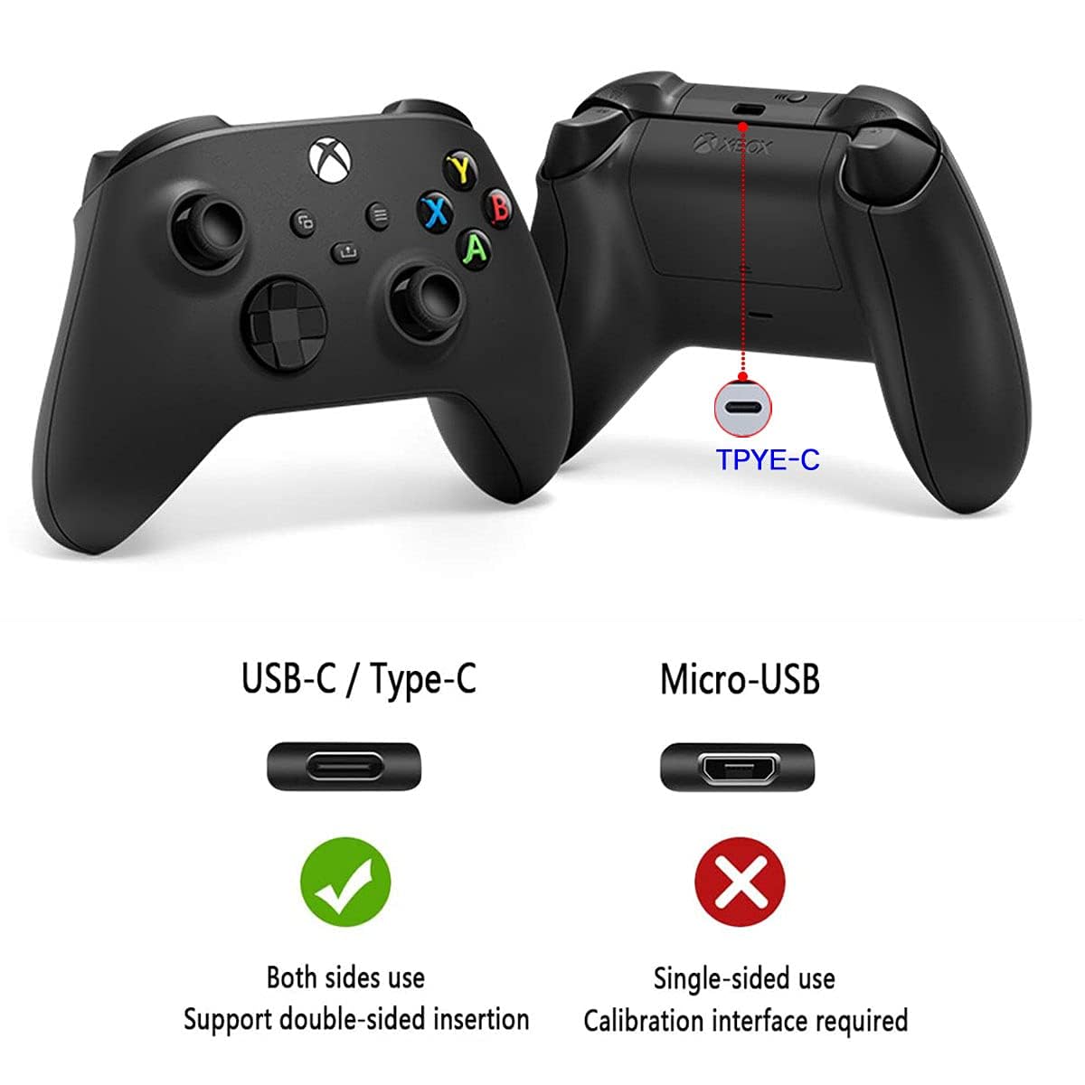 LILIBIN 10FT PS5 5 2, Controller Charger Cord for PlayStation DualSense, Xbox Series S X Core, Elite Series Switch