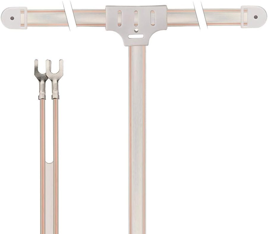 BINGFU 300 2 FM Dipole Antenna Ohm with Pin Bare Wire Twin Lead for Indoor Digital HD Radio Table Top FM Radio AV Audio