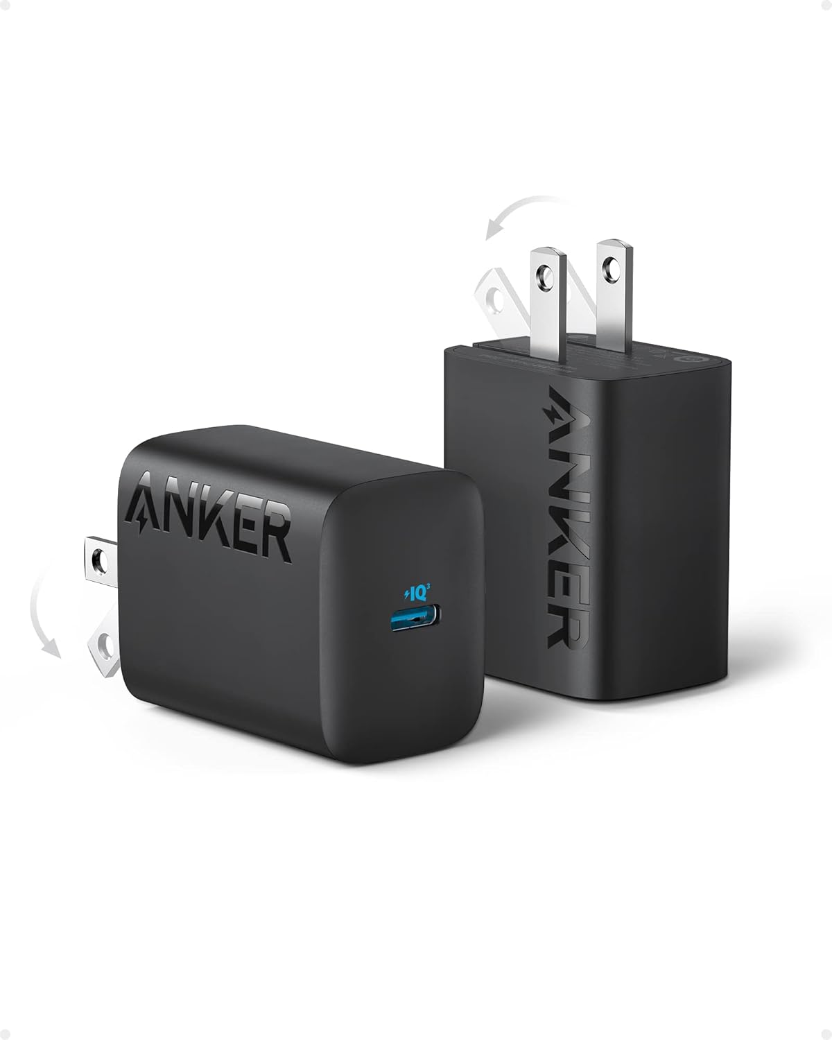 Anker 312 30W 2-Pack 30W 14/13/12 S23, Pixelbook, USB-C Charger, Charger Compact Foldable Design, Fast Charger iPhone