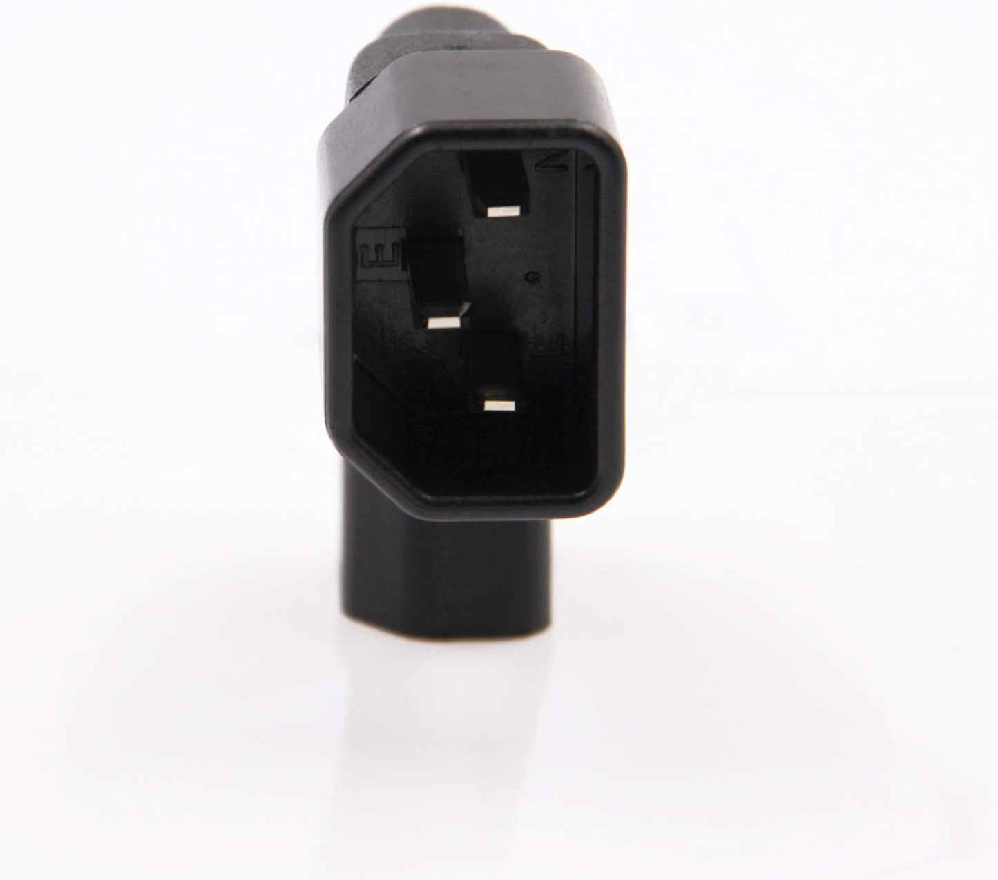 WYMECT 2-Pack C14 C13 Left Angle IEC to Power Adapter PDU Plug for LCD Wall Mount TV