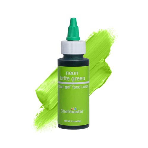 Chefmaster Neon Green Liqua-Gel® Food Coloring - Vibrant, Fade-Resistant Dye for Icing & Fondant | 2.3 oz