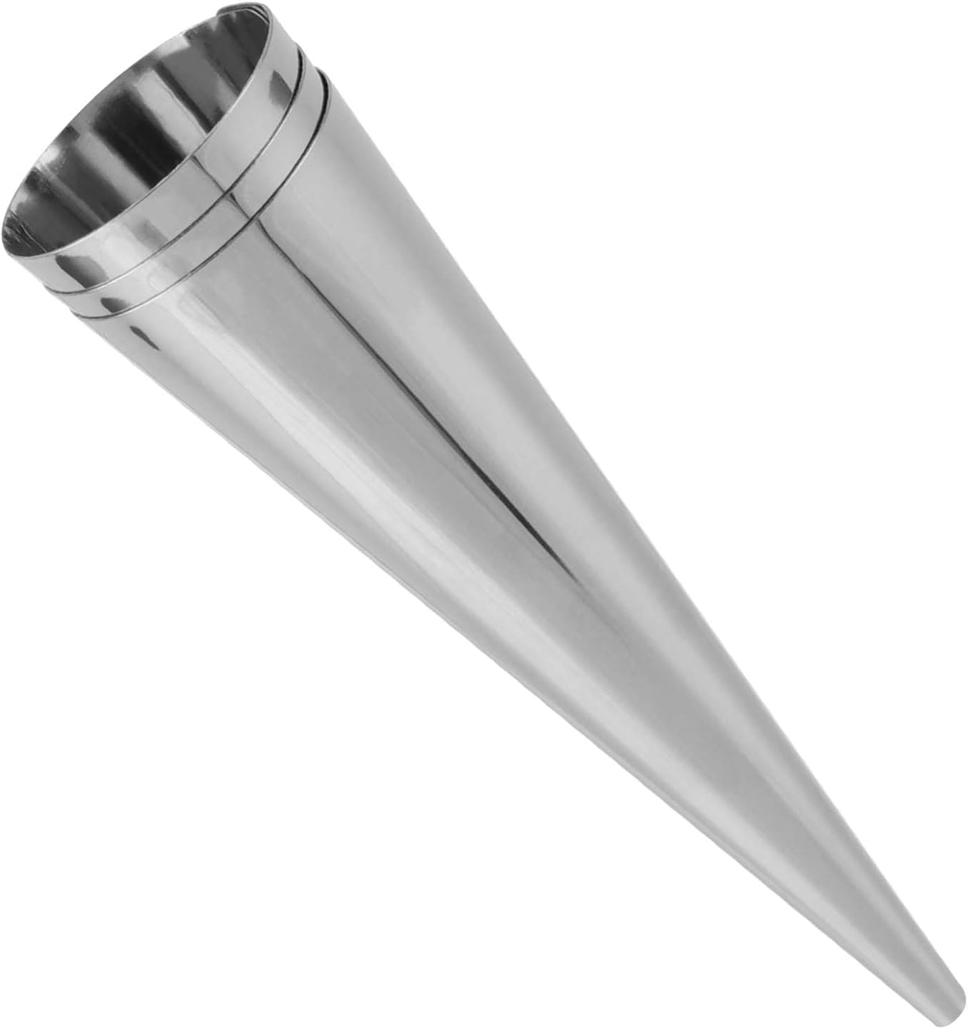 PINGEUI 50 Pack Cannoli Forms - Non-Stick Stainless Steel Molds with Cleaning Brush | 4.7 Inch for Mousse, Jelly & More