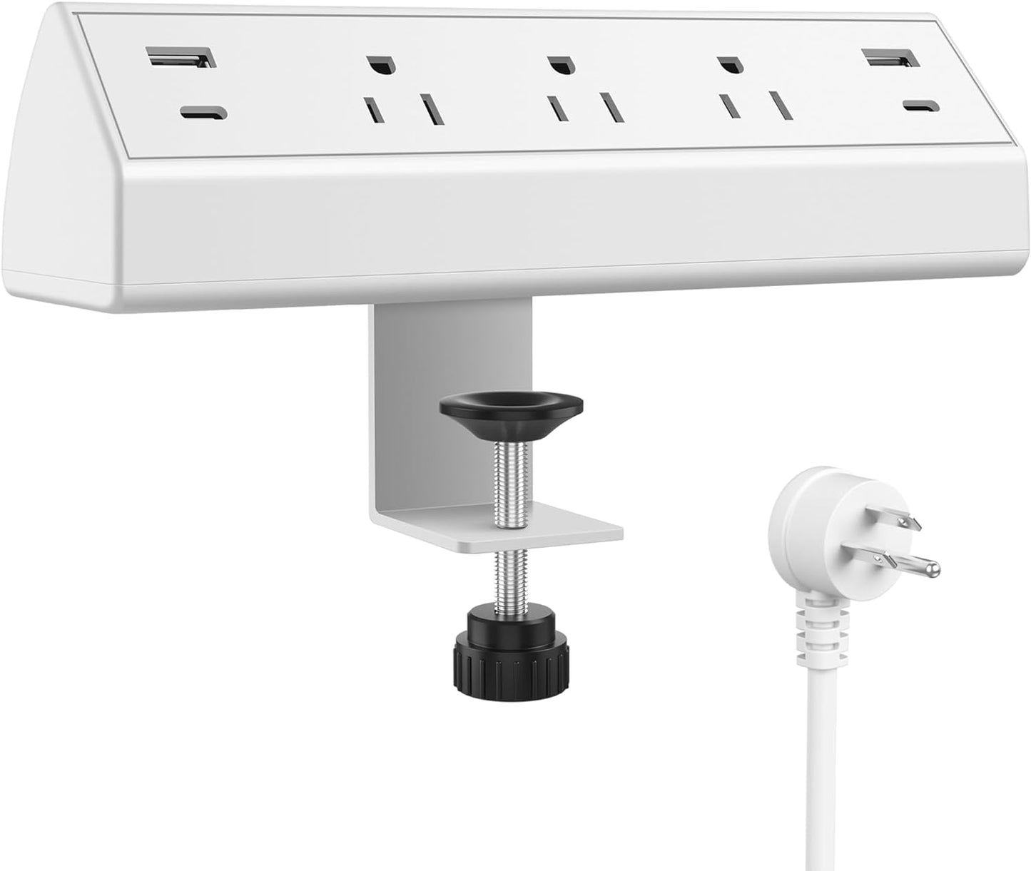 Jgstkcity Strip,40W Station,2 20W Office,3 1.96" Desk Clamp Power Total Fast Charging PD USB C Ports,Desk Edge Mount