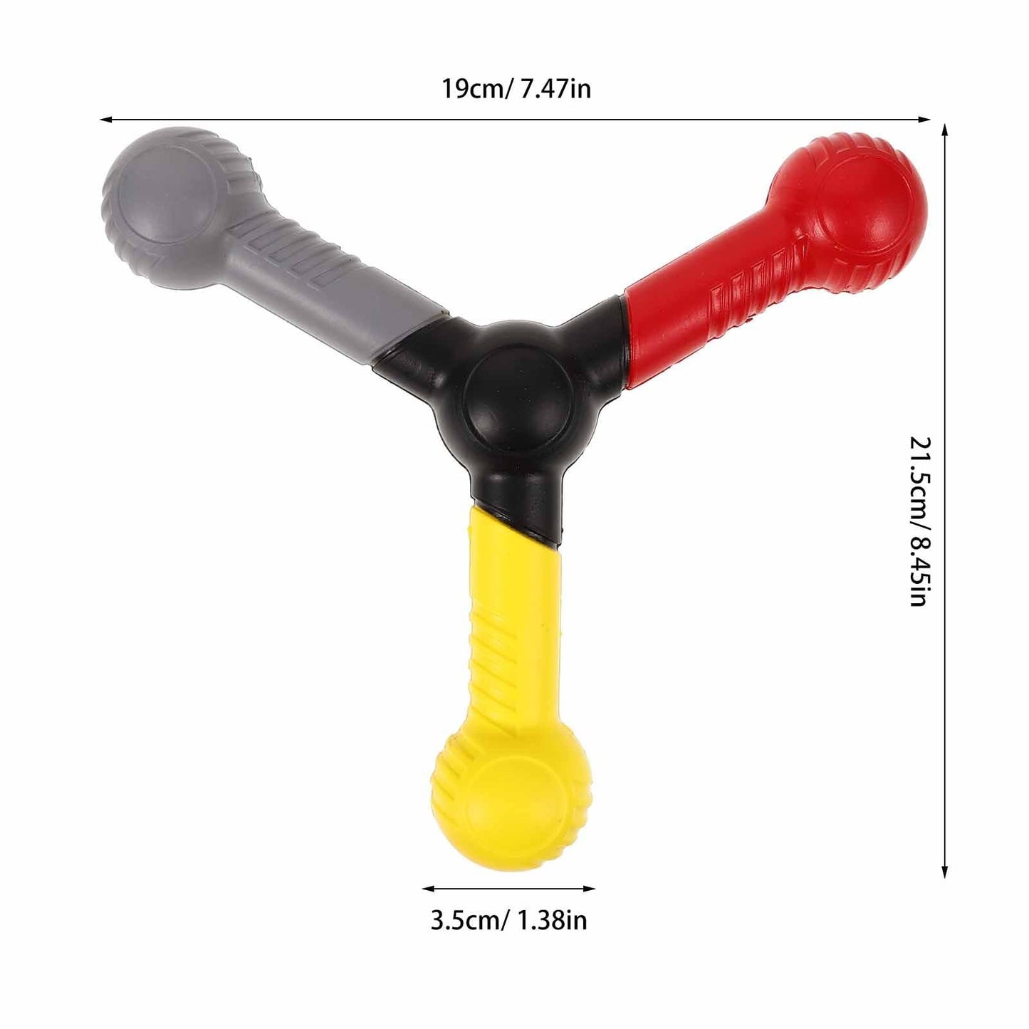 Toddmomy Reaction Training Stick - 3-Handle Speed and Reflex Trainer for Hand-Eye Coordination - Soft PU Agility Tool for Baseball, Football, Basketball and Soccer Drills - Improving Cognitive Focus