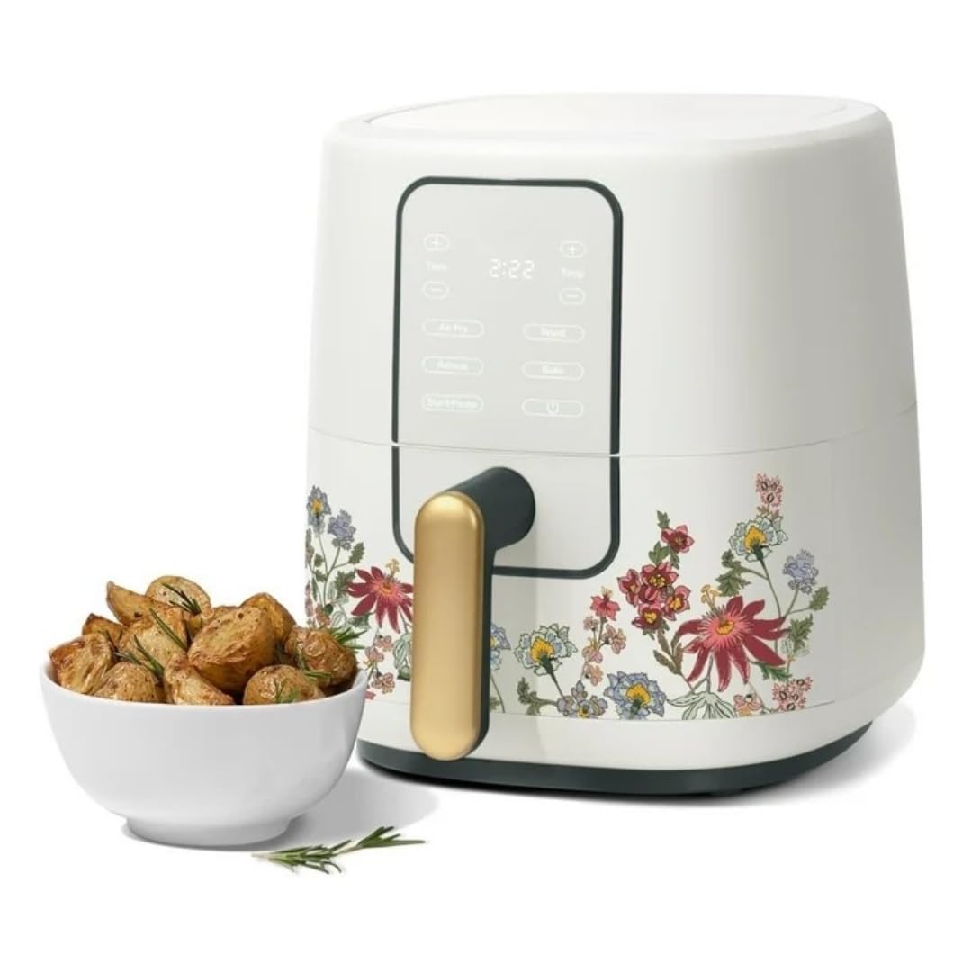 Wonderful 3-Quart Digital Air Fryer with TurboCrisp Technology, Compact Countertop Design with 4 Presets for Baking Roasting and Reheating (Wildflower White Icing)