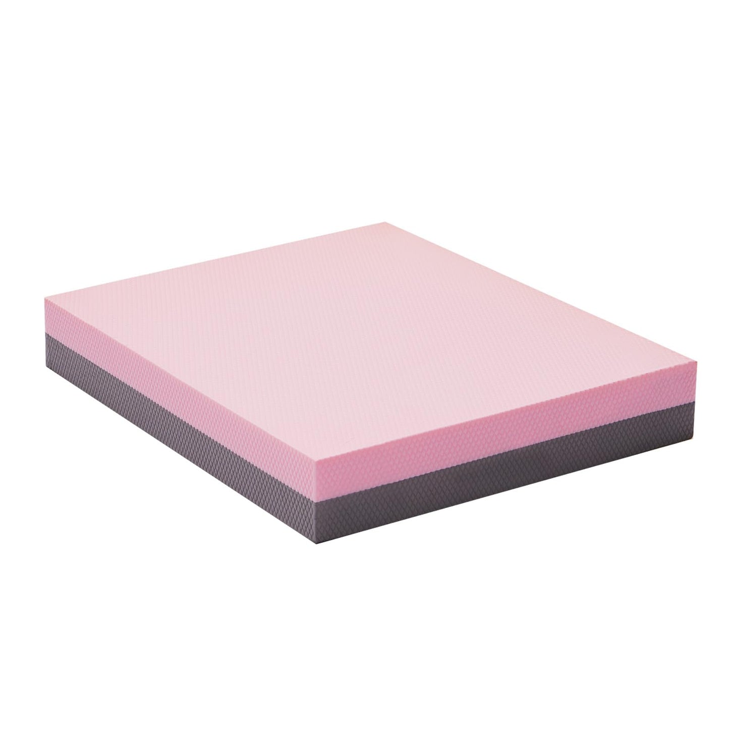 Balance Pad- High-Density Foam Cushion Mat for Yoga, Exercise & Fitness, Non-Slip Stability Trainer for Core Workouts, Thick Foam Balance Board (16x13x2.4 Inches, Pink & Gray)
