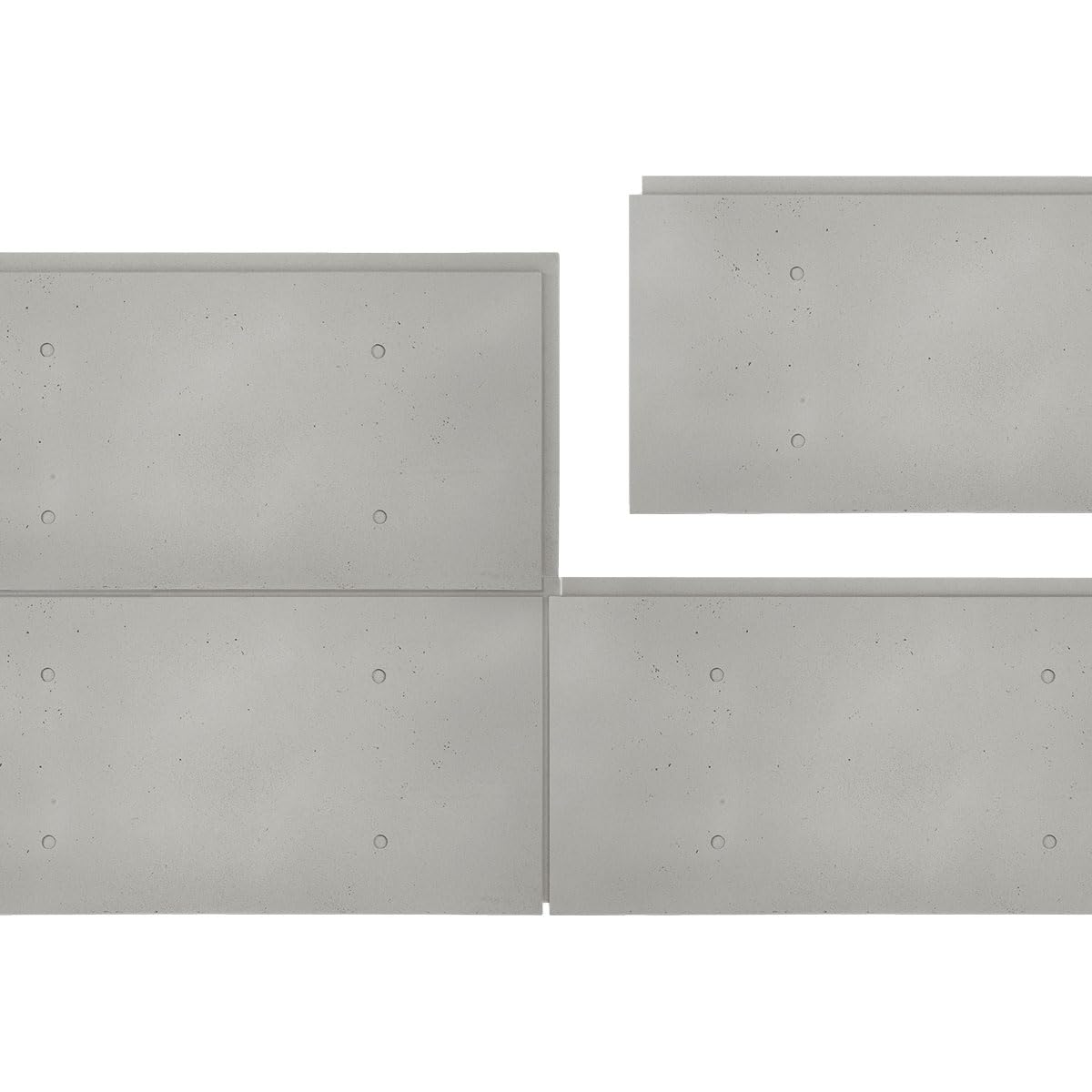 EverStone Modern Smooth Faux Concrete Panel, 48 1/4"W x 24 1/8"H x 7/8"D, Mist Stone