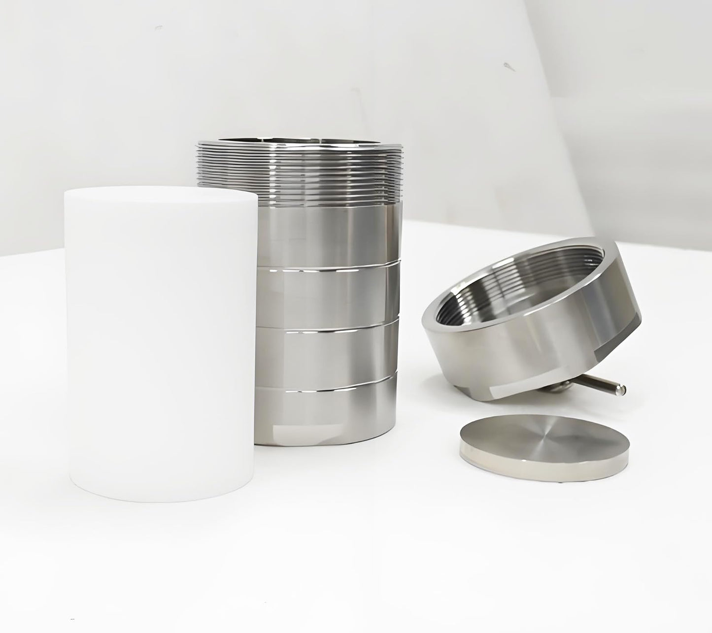 PreAsion 100ml PTFE Autoclave Hydrothermal Synthesis Reactor 220℃,3Mpa,304 Stainless Steel, Heating Cooling Rate:5 ℃/min