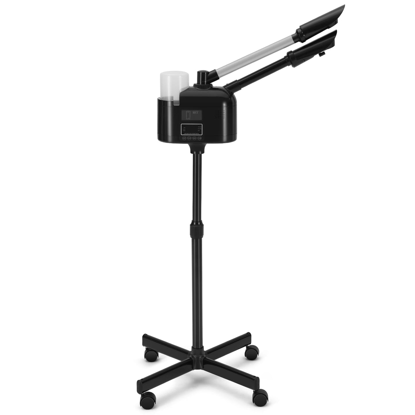 Artist hand Facial Steamer Professional 3 in 1 Hot and Cold Facial Steamer with 5X LED Magnifying Lamp, Esthetician Facel Steamer Fast Heating for Beauty Salon Spa Home Use, Black