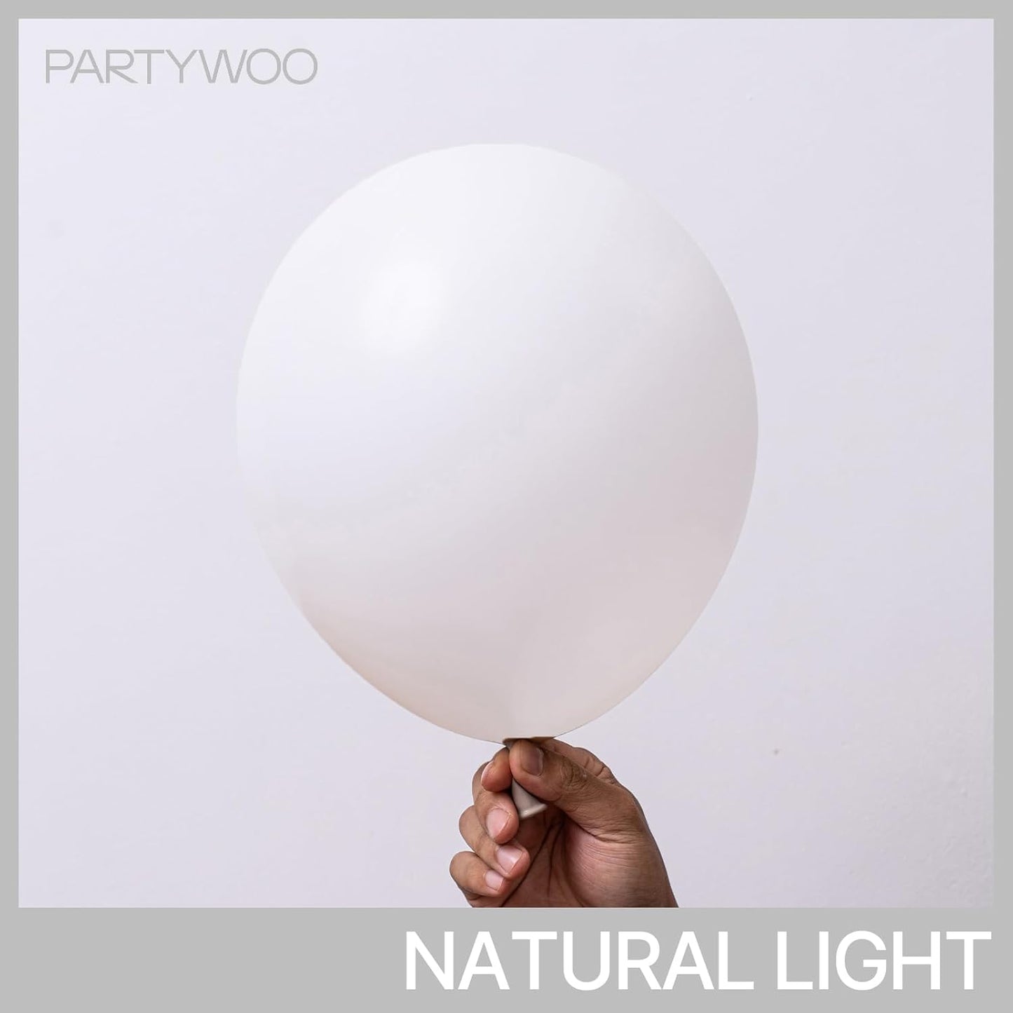 PartyWoo White Balloons - 100-Piece Matte Latex Balloon Arch Kit | 5-12 Inch Sizes for Weddings, Graduations & Parties