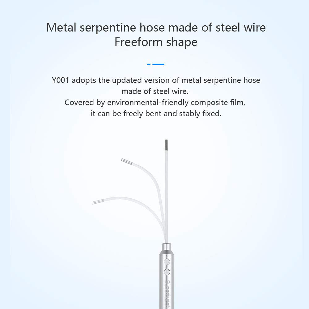 Supereyes Otoscope, Upgraded 4mm Ultra-Thin Ear Endoscope, 1.0 Megapixels HD Ear Video Inspection Camera, USB Ear Borescope Waterproof with Flexible Shaped Hose for iOS & Android Smartphone