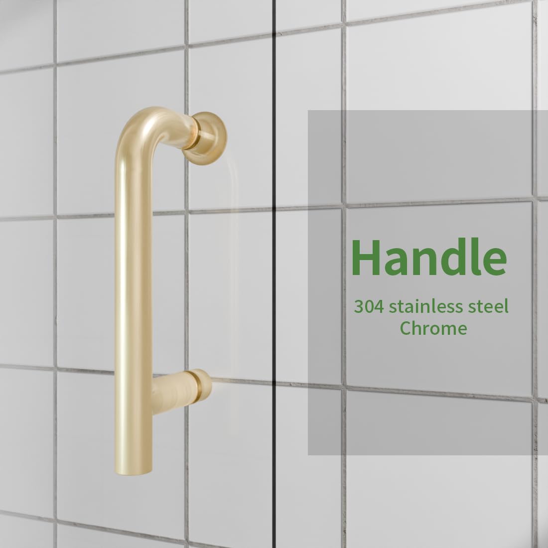 ComfyStyle 36-38" W x 72" H Frameless Pivot Shower Door with Single 180° Swing Glass Door, Hinged Shower Glass Door with 1/4"(6mm) Clear SGCC Tempered Glass, Brushed Gold Finish