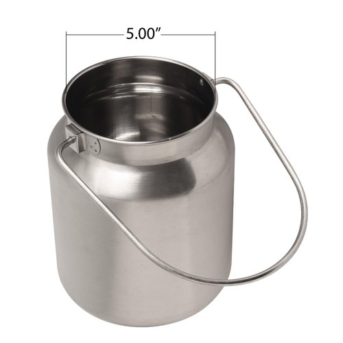 Lindy's Stainless Steel Seamless 1-Gallon Milk Jug, Milk Can, Milk Pail, Anti-Leak Liquid Storage Container with Tight Lid and Long Swivel Handle