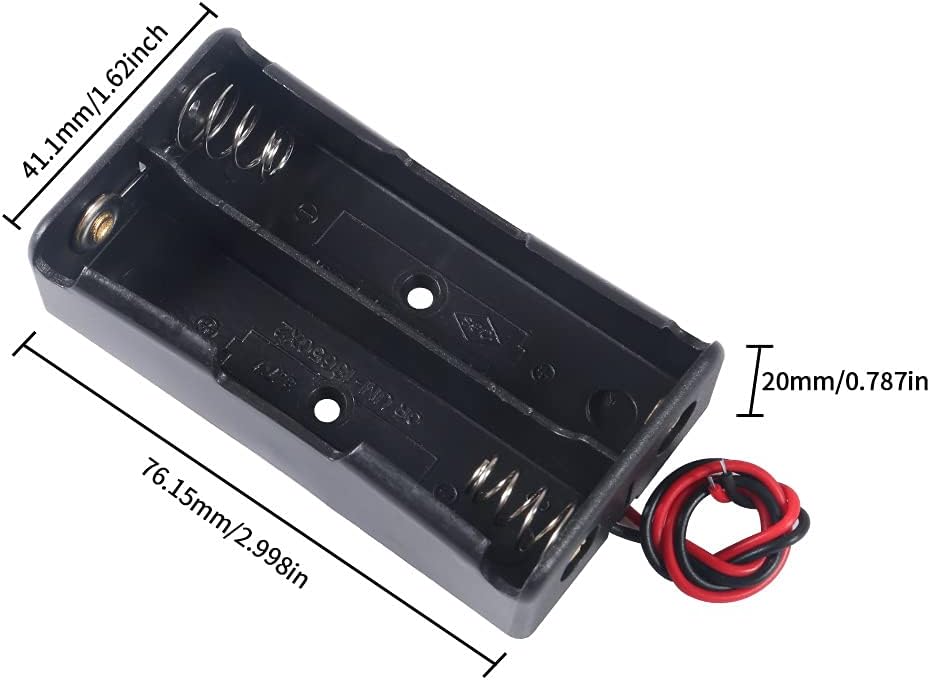 DORHEA 12PCS 18650 18650 3.7V, 1/2/3/4 3.7V 1/2/3/4 18650 Battery Holder Bundle with Wire Battery Holder Case x Series