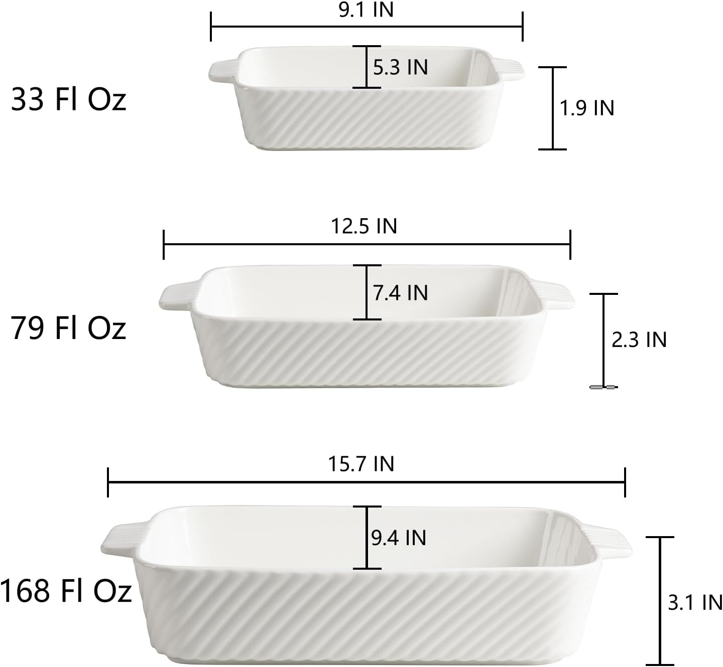 Sweejar Ceramic Baking Dish Set - Versatile Porcelain Casserole Dishes for Oven | Turquoise Color