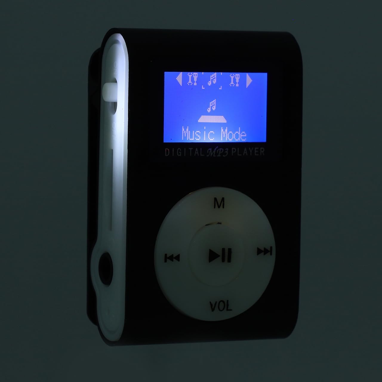 Gadpiparty Mp3 Clip Player Mini USB Music Player with LCD Screen Support Micro Card Rechargeable Battery Compact Design