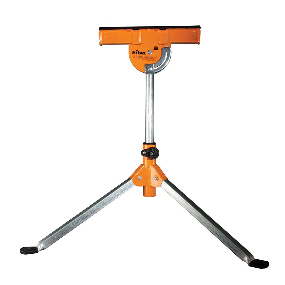 Triton MSA200 Adjustable Roller Stand for Woodworking - Heavy Duty Support Stand with 220lb Capacity, Table Saw Outfeed Roller, Swivel Head & Wide Tripod Base for Power Tools & Work Stand