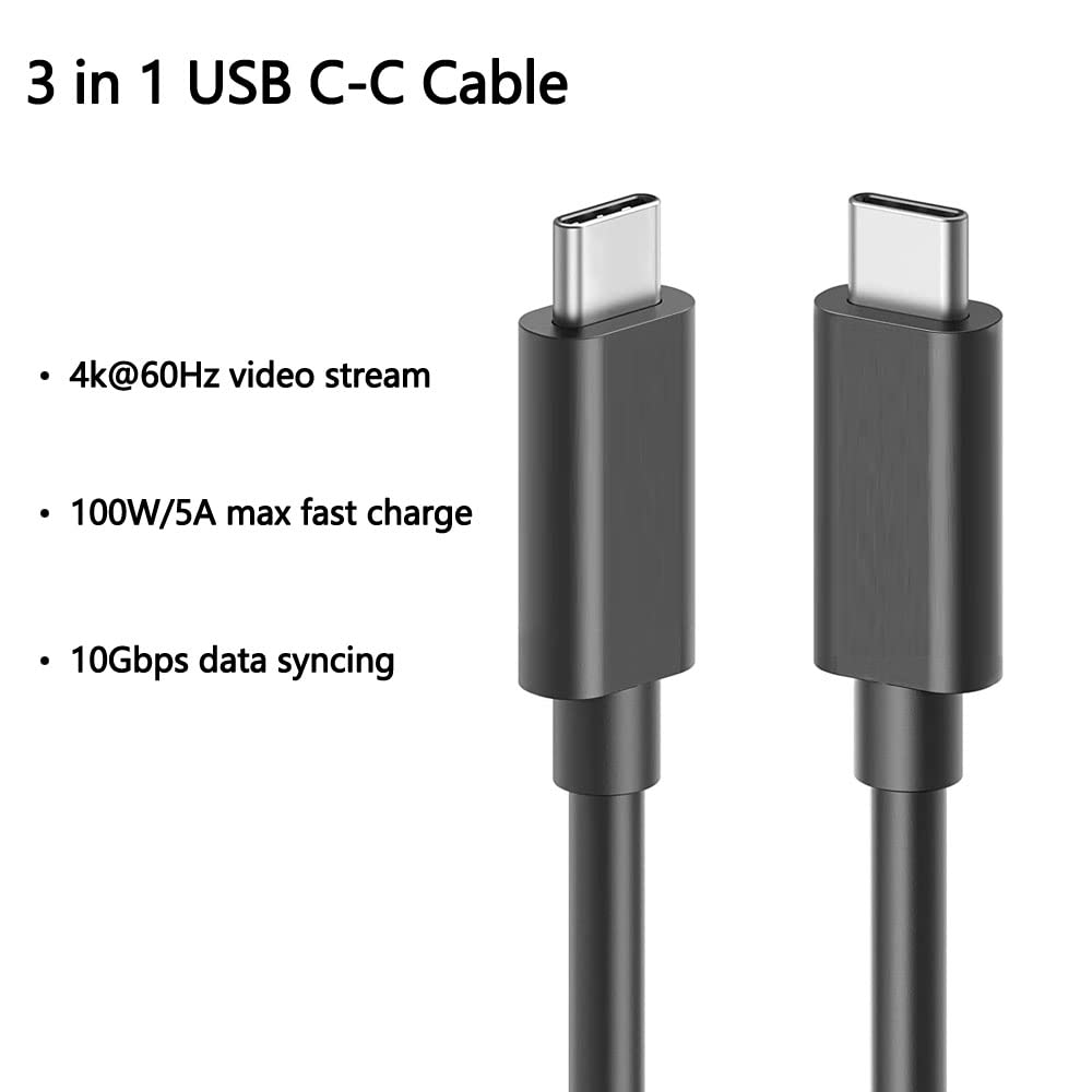 Akingdleo Cable,10Gbps 3.1 100W 4K@60Hz Portable External Monitor USB c USB USB C Fast Charging, Video Output