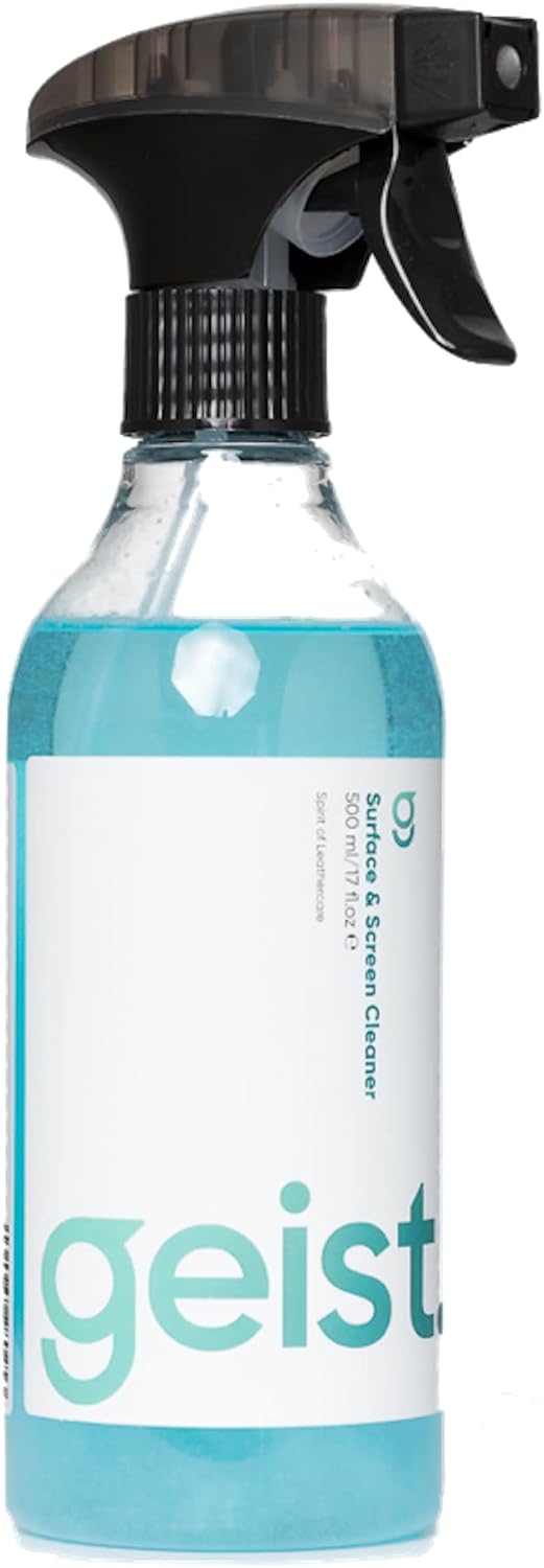 500 ml 16.75 fl.oz Geist. Surface & Screen Cleaner | Cean Glass, Metal, Leather, Vinyl & Plastic | Cockpit, Dashboard
