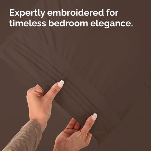 King Standard Pillow Cases by [Brand Name] - Ultra-Soft Hotel Quality Covers | Fade-Free & Wrinkle Resistant - 2 Piece Set in Brown