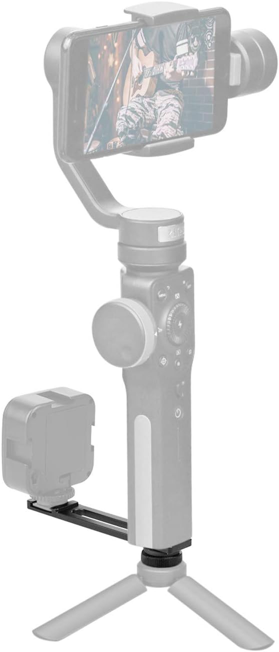 ChromLives 1/4'' A6400 6300 6500 6000 4 Cold Shoe Bracket Extension Bar, Hot Shoe Extension, Microphone Mount