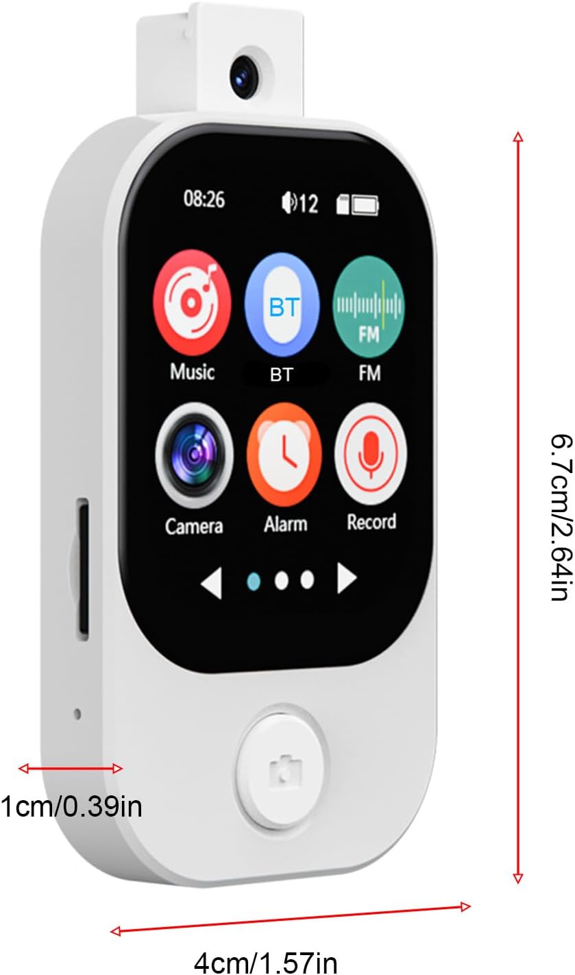 Aoresac MP3 2.01 Inch (16GB) Portable Player with Touchscreen Metal Frame Built in Camera, Full Touch Screen, Hi Fi