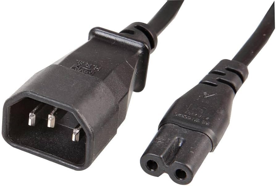 RiteAV 320 C14 C7 10A/110V-240V, C14 C7, (IEC-60320-C14 IEC-60320-C7) (2 - Standard Molded IEC to Plug AC Power Plug