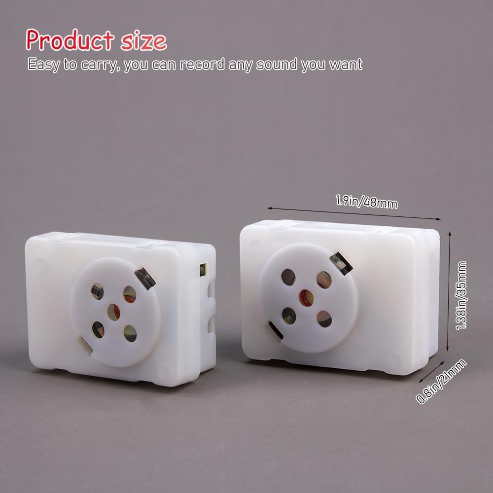 ZORZA 2Pcs Multi-Message Voice Recorder for Stuffed Animal DIY Recordable Sound Module Mini Voice Recorder for Gift