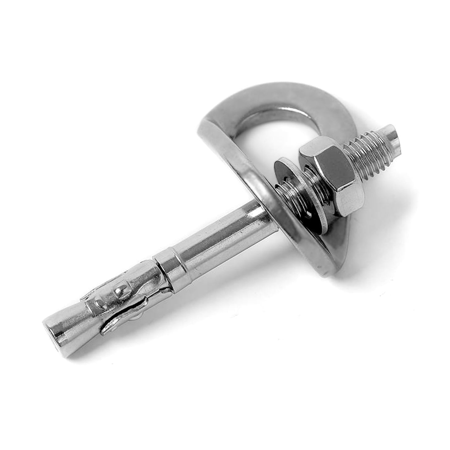YERGOFE Climbing Holds Anchor Set - 1 PCS - Stainless Steel Bolt Hanger and Bolt Heavy Duty Climbing Holds Weight 2500KG for Indoor Outdoor Climb Train (1, 8MM)