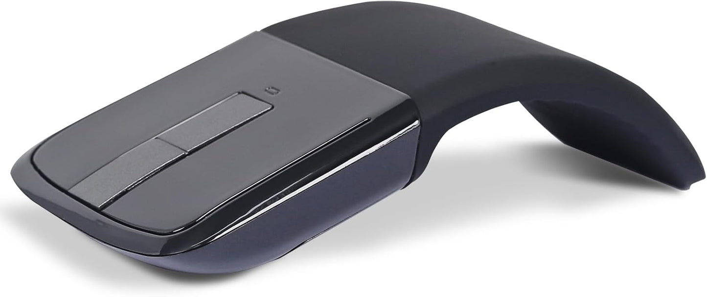 WUDEMWWFE Bluetooth Arc Mouse Foldable Slim and Portable Mini Wireless Computer Travel Mouse Folding Optical Touch Mice