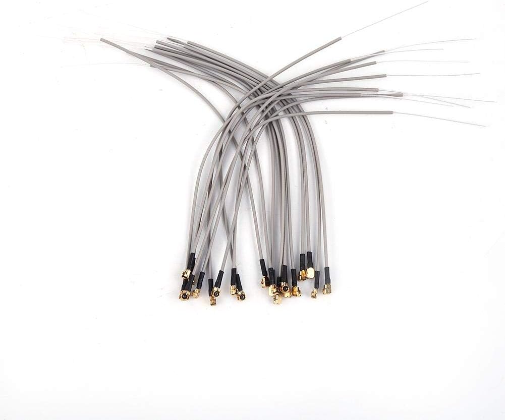 Dilwe 20Pcs 2.4G Receiver Antenna, ABS Aircraft Receiver Antenna Compatible Port for Futaba FrSky Replacement